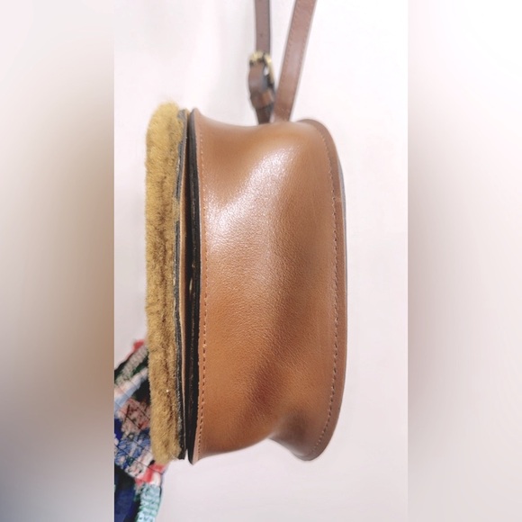 Patricia Nash Rare Shearling Annfield Crossbody  7.5 X 7 Leather Sherpa LIKE NEW - Picture 5 of 8